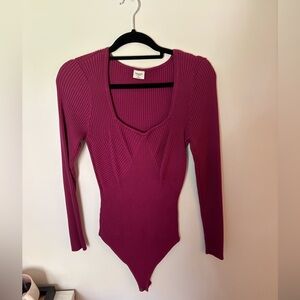 Abercrombie & Fitch Long Sleeve Rib Knit Body Suit